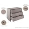Manhattan Comfort Granville Light Grey 3-Drawer Dresser and 2-Drawer Nightstand, Set of 2 GRAN046 - alternate 7